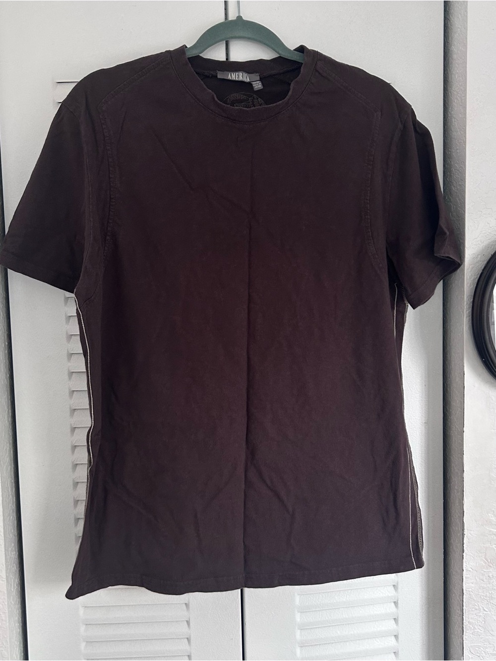 Plain Dark Brown Crewneck Tee